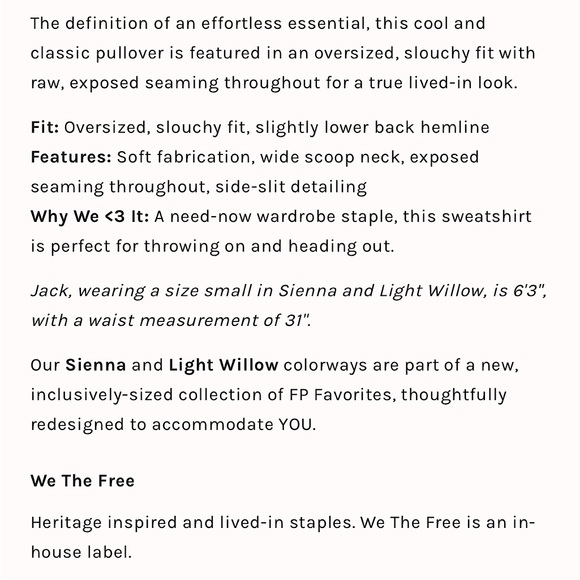 NEW Free People We The Free Camden Sweatshirt - Picture 6 of 13